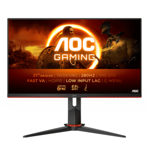 Монитор Игровой 27" AOC 27G2ZN3/BK/01 Fast VA 1920x1080 280Hz 0.5ms 300cd/m 4000:1 2xHDMI 1xDP Black