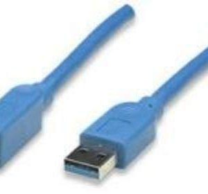 Кабель Manhattan USB 3.0, A(M)/B(M), 3 м, синий 322454