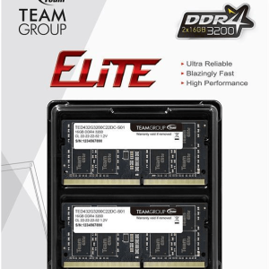 Оперативная память для ноутбука 32GB Kit (2x16GB) DDR4 3200Mhz TG ELITE SO-DIMM TED432G3200C22DC-S01