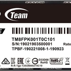 Твердотельный накопитель 1000GB SSD TeamGroup MP44L PCIe 4.0 R5000Mb/s, W4500MB/s TM8FPK001T0C101