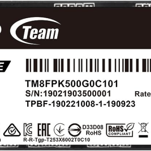 Твердотельный накопитель  500GB SSD TeamGroup MP44L PCIe 4.0 R5000Mb/s, W2500MB/s TM8FPK500G0C101