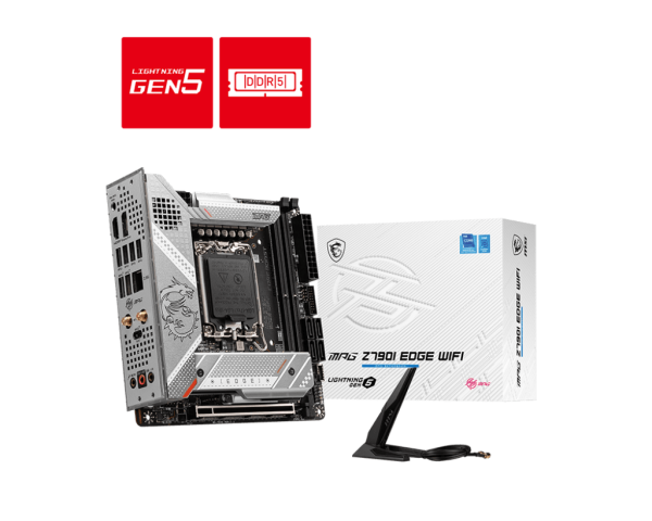 Материнская плата MSI MPG Z790I EDGE WIFI LGA1700 2xDDR5 3xSATA3 RAID 4M.2 HDMI DP mITX