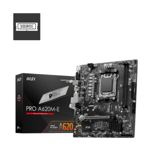 Материнская плата MSI PRO A620M-E AM5 2xDDR5 4xSATA3 RAID M.2 VGA HDMI  mATX