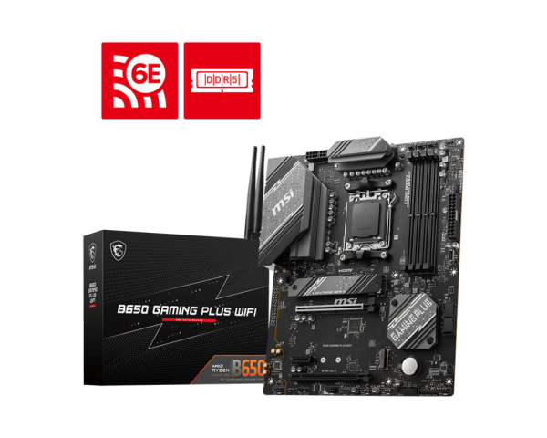 Материнская плата MSI B650 GAMING PLUS WIFI AM5 B650 4xDDR5 4xSATA3 RAID 2xM.2 HDMI DP ATX