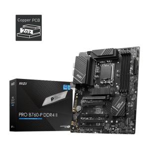 Материнская плата MSI PRO B760-P DDR4 II LGA1700 4xDDR4 4xSATA3 RAID 2xM.2 HDMI DP ATX