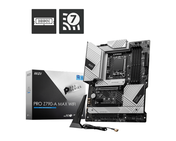 Материнская плата MSI PRO Z790-A MAX WIFI LGA1700 4xDDR5 6xSATA3 RAID 4M.2 HDMI DP ATX