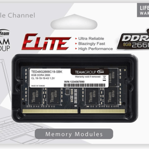 Оперативная память для ноутбука  8GB DDR4 2666Mhz Team Group ELITE SO-DIMM TED48G2666C19-S01