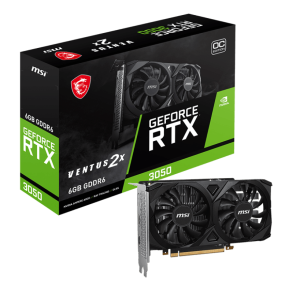 Видеокарта MSI GeForce RTX 3050 VENTUS 2X 6G OC, 6G GDDR6 96-bit 2xHDMI DP