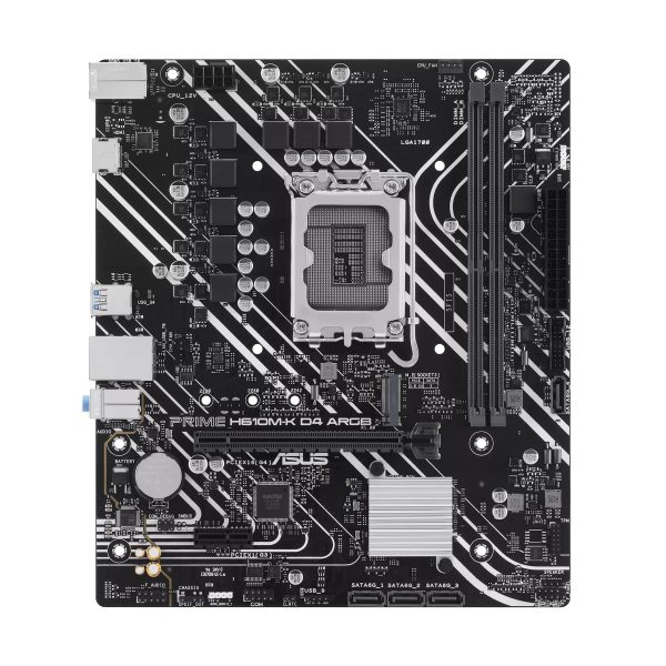 Материнская плата ASUS PRIME  H610M-K D4 ARGB, LGA1700 2xDDR4 4xSATA3 M.2 HDMI mATX