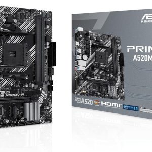Материнская плата ASUS PRIME A520M-R AMD A520 AM4 2xDDR4 4xSATA3 RAID M.2 HDMI mATX