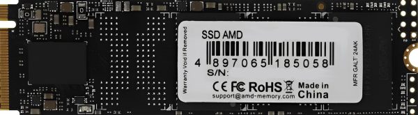 Твердотельный накопитель  256GB SSD AMD RADEON R5 M.2 2280 PCIe Gen3x4 R2100MB/s W1000MB/s R5MP256G8