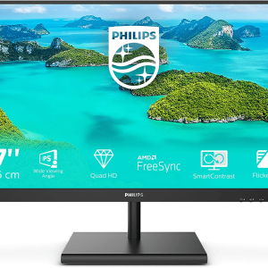 Монитор 27" PHILIPS 275E1S/01 IPS  2560x1440 75Hz 4ms 250cd/m 1000:1 1xDP 1xHDMI 1xD-SUB Black
