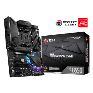 Материнская плата MSI MPG B550 GAMING PLUS AM4 4xDDR4 6xSATA3 RAID 2xM.2 HDMI DP ATX