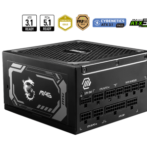 Блок питания MSI MAG A1000GL PCIE5, 1000W, Active PFC, 80+ GOLD, Full Modular,ATX3.1 Black