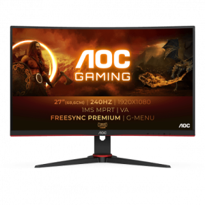 Монитор Игровой 27" AOC C27G2Z3/BK/01 VA 1920x1080 1500R 280Hz 1мс 300кд/м 3000:1 2xHDMI 1xDP Black