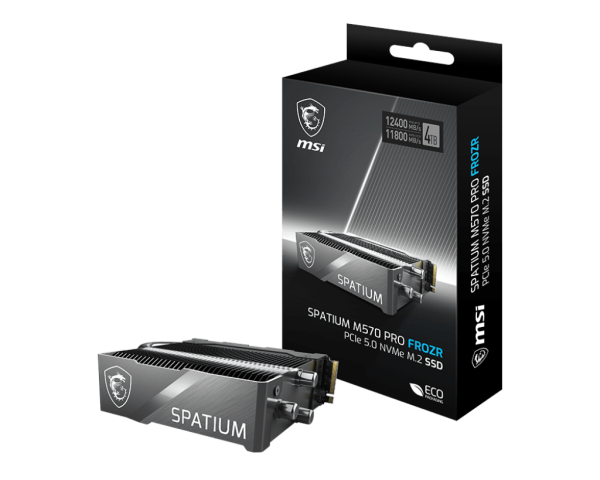 Твердотельный накопитель 2000Gb SSD MSI SPATIUM M570 PRO FROZR PCIe 5.0 NVMe R12400 MB/s W11800MB/s