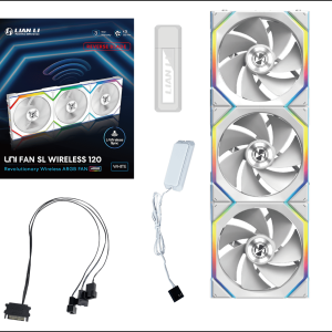 Вентилятор для корпуса Lian Li UNI FAN SL WIRELESS 120 3x120mm wit controller White G99.12RSL1W3W.00