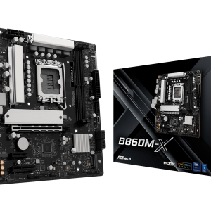 Материнская плата ASRock B860M-X LGA1851 2xDDR5 4xSATA 2xM.2 1xHDMI 1xDP mATX