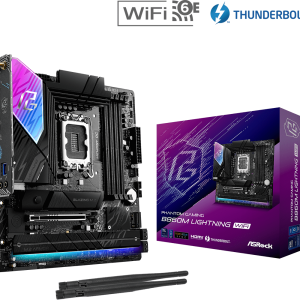 Материнская плата ASRock B860M LIGHTNING WIFI LGA1851 4xDDR5 4xSATA 4xM.2 1xHDMI 1xDP WiFi mATX