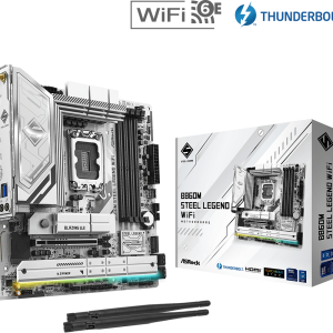 Материнская плата ASRock B860M STEEL LEGEND WIFI LGA1851 4xDDR5 4xSATA 4xM.2 1xHDMI 1xDP WiFi mATX