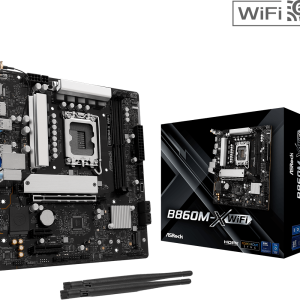 Материнская плата ASRock B860M-X WIFI LGA1851 2xDDR5 4xSATA 2xM.2 1xHDMI 1xDP WiFi mATX