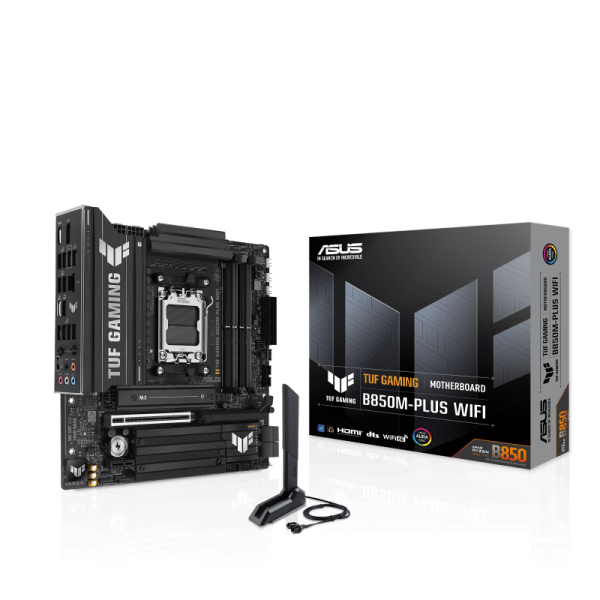 Материнская плата ASUS TUF GAMING B850M-PLUS WIFI AM5 4xDDR5 4xSATA 3xM.2 HDMI DP m-ATX