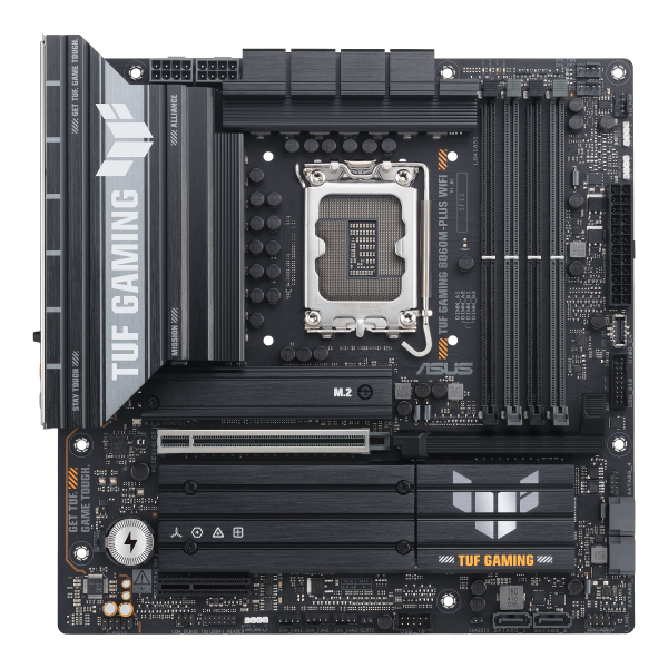 Материнская плата ASUS TUF GAMING B860M-PLUS WIF, LGA1851 B860 4xDDR5 4xSATA 3xM.2 HDMI DP mATX