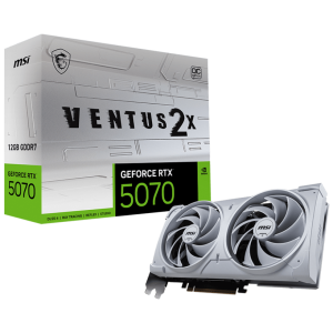 Видеокарта MSI GeForce RTX 5070 12G VENTUS 2X OC WHITE, 12Gb GDDR7 192-bit 1xHDMI 3xDP G5070-12V2CW