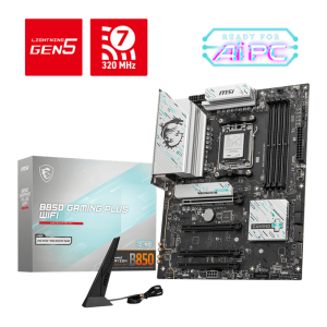 Материнская плата MSI B850 GAMING PLUS WIFI AM5 4xDDR5 4xSATA3 RAID 3xM.2 DP 2xType-C ATX