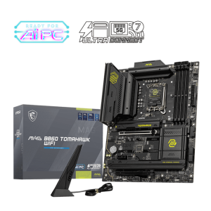 Материнская плата MSI MAG B860 TOMAHAWK WIFI LGA1851 4xDDR5 4xSATA3 RAID 3xM.2 HDMI DP 2xType-C ATX