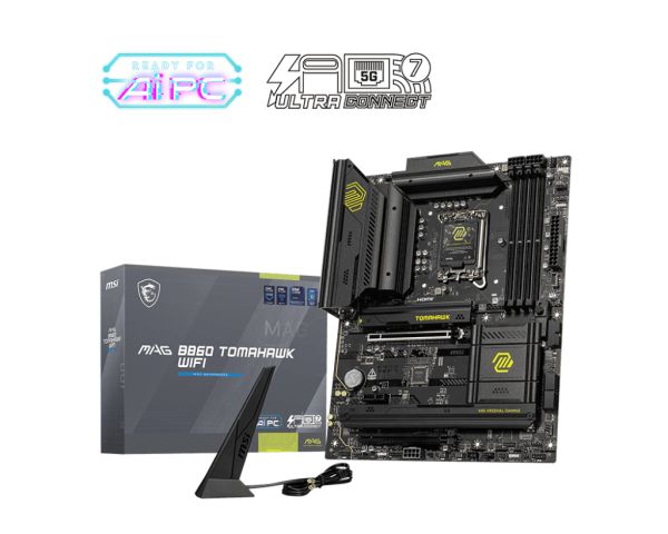 Материнская плата MSI MAG B860 TOMAHAWK WIFI LGA1851 4xDDR5 4xSATA3 RAID 3xM.2 HDMI DP 2xType-C ATX