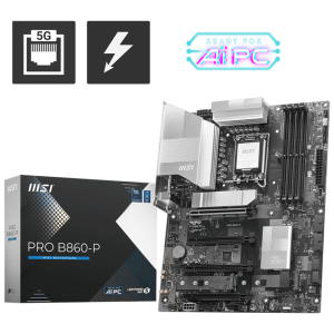 Материнская плата MSI PRO B860-P LGA1851 4xDDR5 4xSATA3 RAID 3xM.2 HDMI Type-C DP ATX