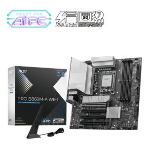 Материнская плата MSI PRO B860M-A WIFI LGA1851 4xDDR5 4xSATA3 RAID 3xM.2 HDMI 2xType-C DP mATX