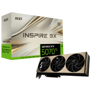 Видеокарта MSI GeForce RTX 5070 Ti 16G INSPIRE 3X OC, 16Gb GDDR7 256-bit 1xHDMI 3xDP G507T-16I3C