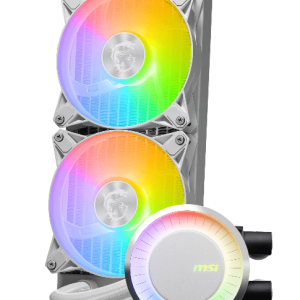 Водяное охлаждение для CPU MSI MAG CORELIQUID E240 WHITE. Socket Intel/AMD, 4pin, Fan 2x120см, ARGB