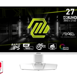 Монитор 27" MSI MAG 274URFW Rapid IPS 3840х2160 160Hz 0.5ms 400cd/m 1000:1 2xHDMI DP 1xType C Белый