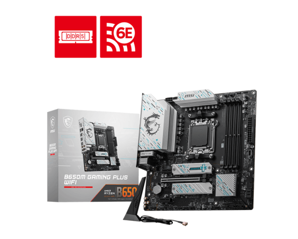 Материнская плата MSI B650M GAMING PLUS WIFI AM5 B650 4xDDR5 4xSATA3 RAID 2xM.2 HDMI DP mATX