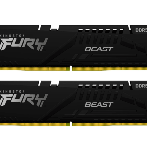 Оперативная память  32GB Kit (2x16) DDR5 6000MHz Kingston FURY Beast Black XMP CL30 KF560C30BBK2-32