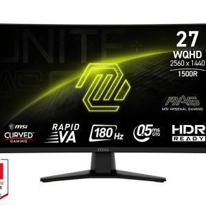 Монитор 27" MSI MAG 274CQF Rapid VA 2560x1440 180Hz 1500R 0.5ms 300cd/m 5000:1 DP 2xHDMI Type-C