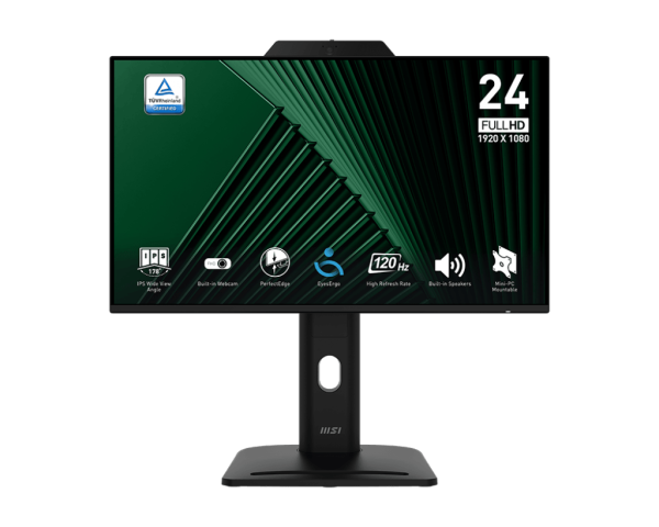 Монитор 23.8" MSI PRO MP242PMG IPS FHD 120Hz 1ms 300cd/m 1500:1 WEB HDMI VGA DP 3xUSB 2x2W HAS Черн.
