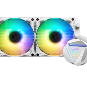 Водяное охлаждение для CPU MSI MAG CORELIQUID 240R V2 WHITE. Socket Intel/AMD, Fan 2x120см, ARGB