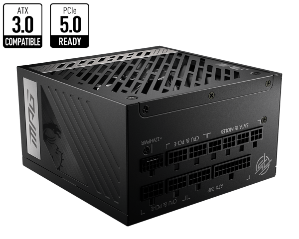 Блок питания MSI MPG  A850G PCIE5, 850W, Active PFC, 80+ GOLD, Full Modular, MPG A850G PCIE5