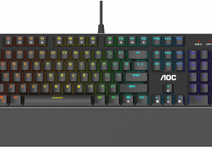 Механическая Игровая Клавиатура  AOC GK500, 104 клавиш, RGB кабель 1,8м, USB2.0 OUTEMU RED GK500DR2R