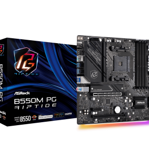 Материнская плата ASRock B550M PG RIPTIDE AM4 4xDDR4 4xSATA3 2xM.2 HDMI DP mATX