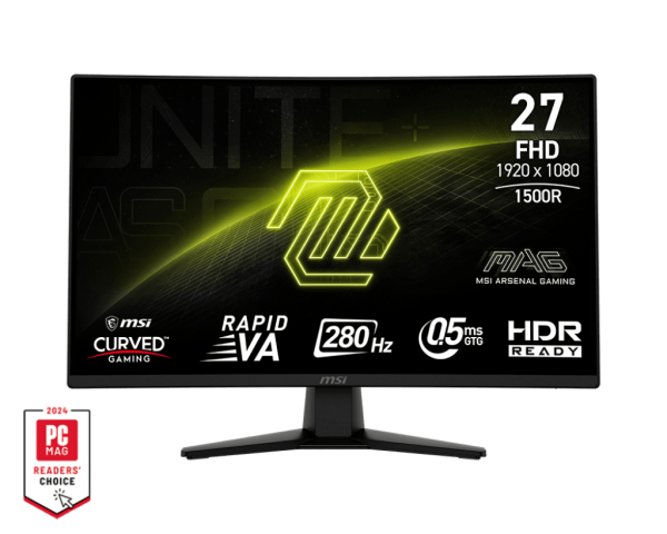 Монитор 27" MSI MAG 274CXF Rapid VA 1920x1080 280Hz 1500R 0.5ms 300cd/m 4000:1 DP 2xHDMI Type-C