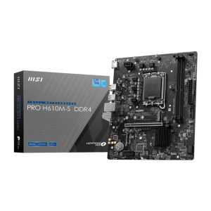 Материнская плата MSI PRO H610M-S DDR4 LGA1700 H610 2xDDR4 2xSATA 1xM.2 1xHDMI mATX