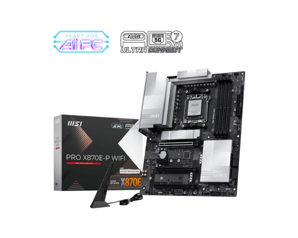 Материнская плата MSI PRO X870E-P WIFI AM5 4xDDR5 4xSATA3 RAID 3xM.2 HDMI 2xType-C(DP) ATX