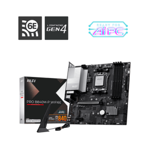 Материнская плата MSI PRO B840M-P WIFI6E AM5 4xDDR5 4xSATA3 RAID 2xM.2 HDMI Type-C mATX