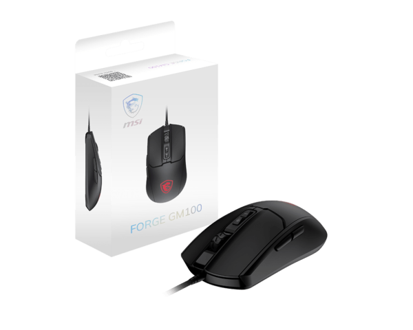 Мышь MSI FORGE GM100 USB2.0/RGB/7 кн./Вес 108г./Кабель 1.5м./Черный