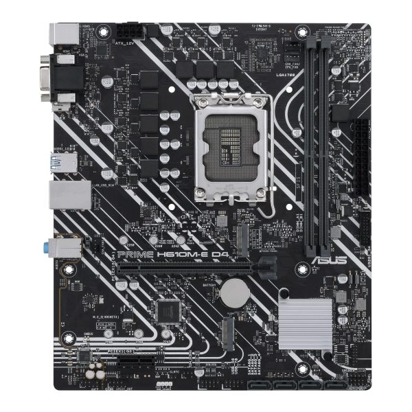 Материнская плата ASUS PRIME  H610M-E D4-CSM, LGA1700 2xDDR4 4xSATA3 2xM.2 D-Sub HDMI DP mATX